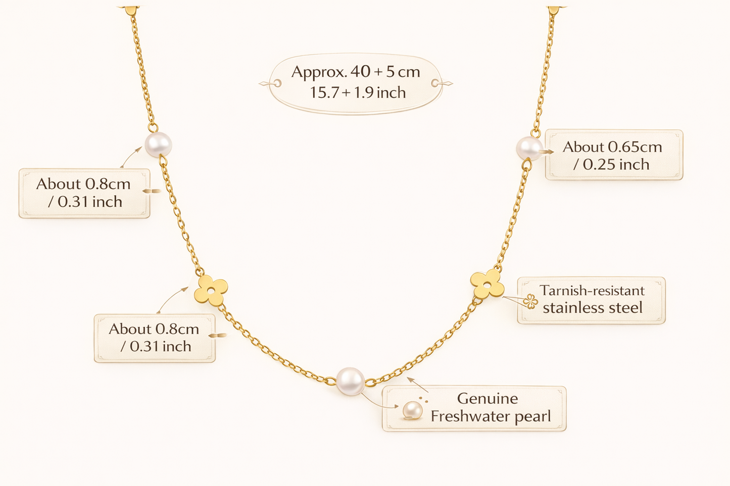 Floral Pearl Gold-Tone Necklace & Bracelet Set