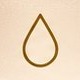 Waterproof icon - gold droplet, cropped from the approved brand banner