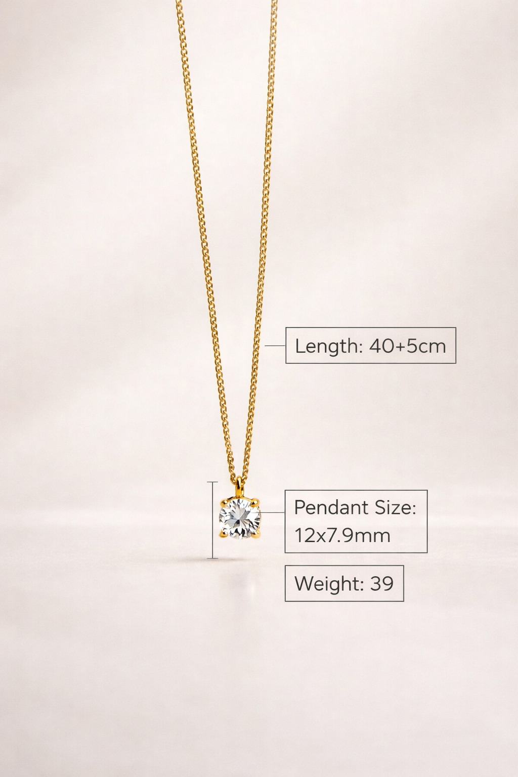 Shan Radiant Pendant Necklace |Stainless Steel