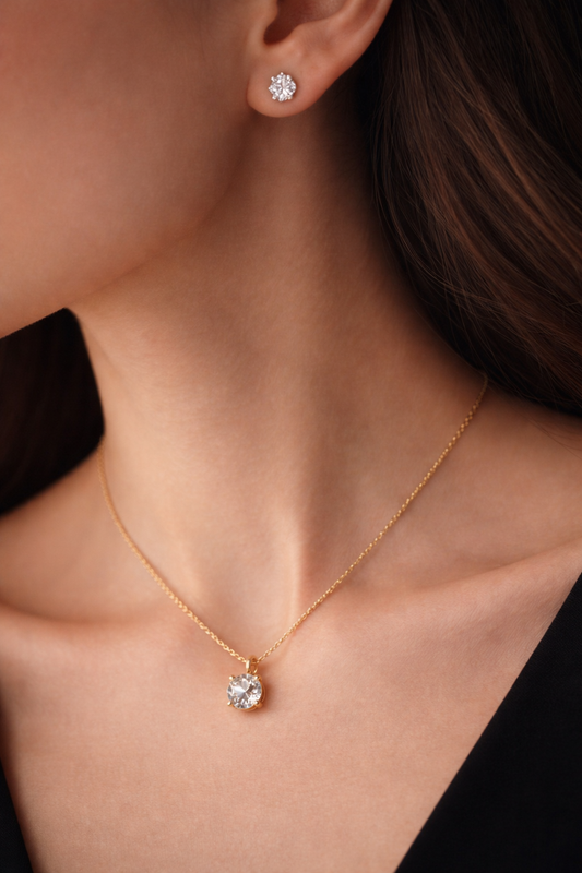 Shan Radiant Pendant Necklace |Stainless Steel